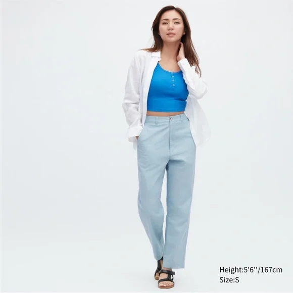 Uniqlo Pants Jumpsuits Uniqlo Linen Cotton Tapered Pants